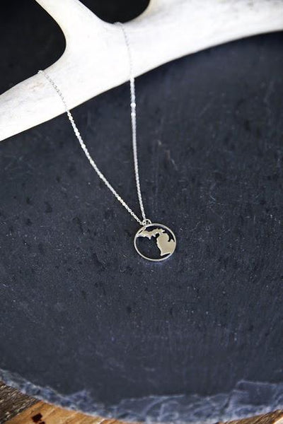 Michigan Cutout Necklace Pendant
