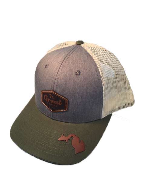 Great Lakes Trucker Hat w/Leather