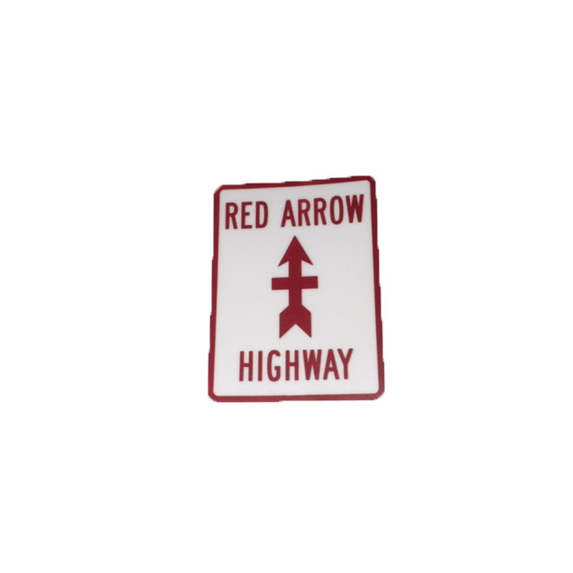 Red Arrow Highway Sticker