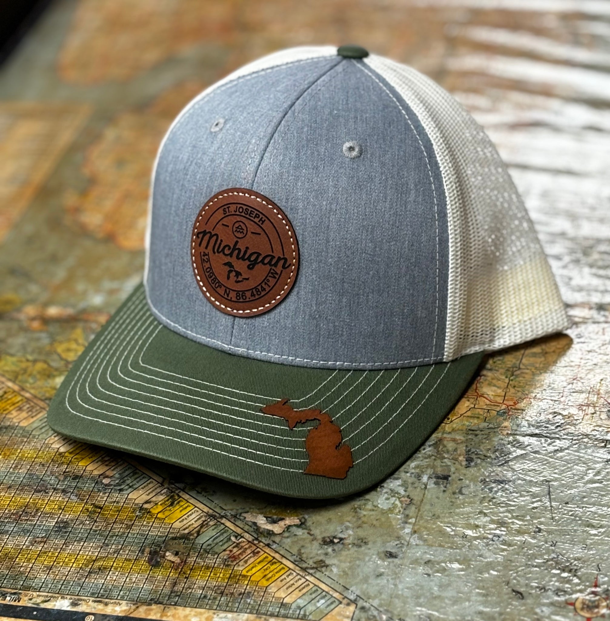 Great Lakes Trucker Hat w/Leather