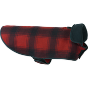 The SK Fleece Dog Jacket - Red/Black Plaid