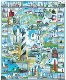 American Lighthouses Puzzle - 1000 pcs