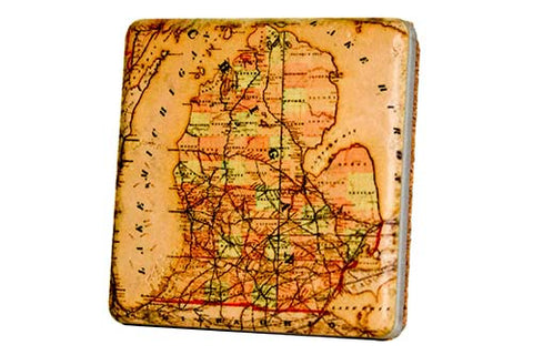 Michigan Map Coaster
