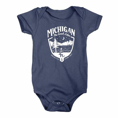 Baby Onesie - Michigan Shield - Navy