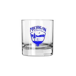 Whiskey Glass - Michigan Shield