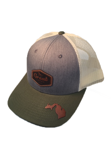 Great Lakes Trucker Hat w/Leather