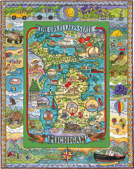 The Great Lakes State - Michigan Puzzle - 1000 pcs