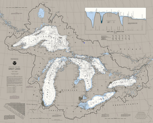 Great Lakes Nautical Chart Map Puzzle - 1000 pcs