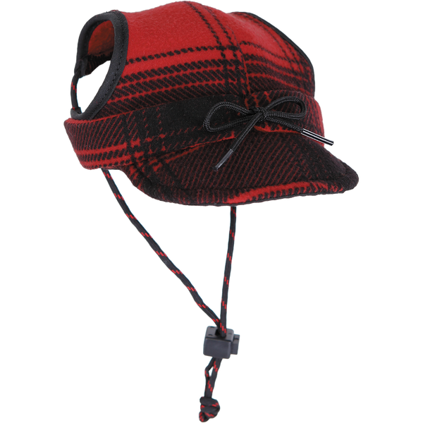 Critter Kromer Cap for Dogs and Pets - Red/Black Plaid