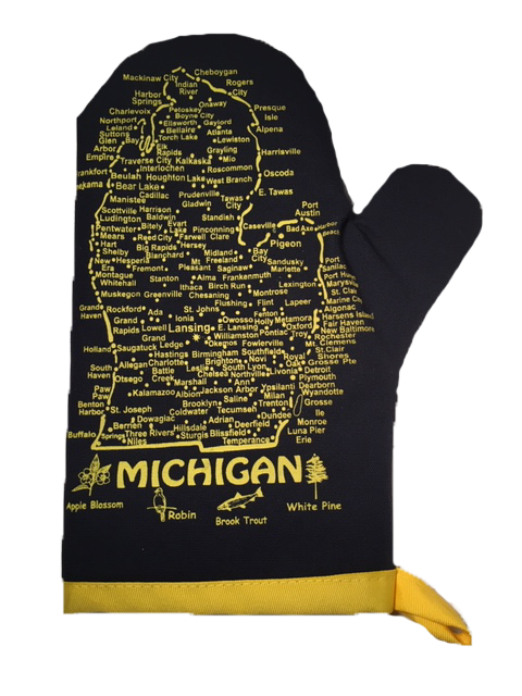 Michigan Map Oven Mitt - 2 pack – Made In The Mitten
