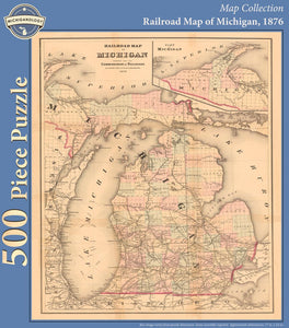 Railroad Map of Michigan Puzzle