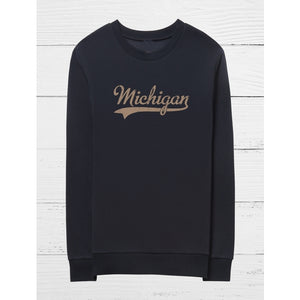 Retro Michigan Crewneck Fleece Sweatshirt - Unisex