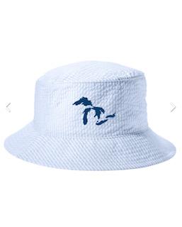 Great Lakes Seersucker Bucket Hat