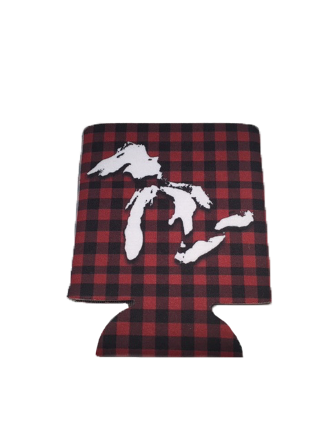 Great Lakes Plaid Can Cooler