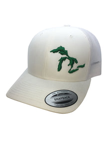 Great Lakes Trucker Hat - White w/Green